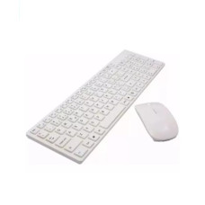 KIT TECLADO E MOUSE WIRELESS SLIM BRANCO