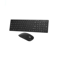 KIT TECLADO E MOUSE SEM FIO SLIM PRETO