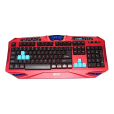 TECLADO ESTILO INGLES USB GAMER SEMI MECANICO